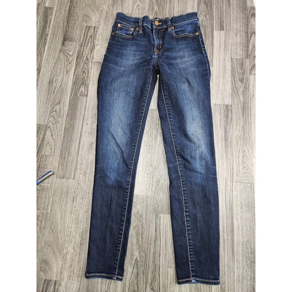 J. Crew Denim - J.Crew Jeans Womens 25 Blue Dark Wash Stretch Mid Rise Skinny Denim Casual